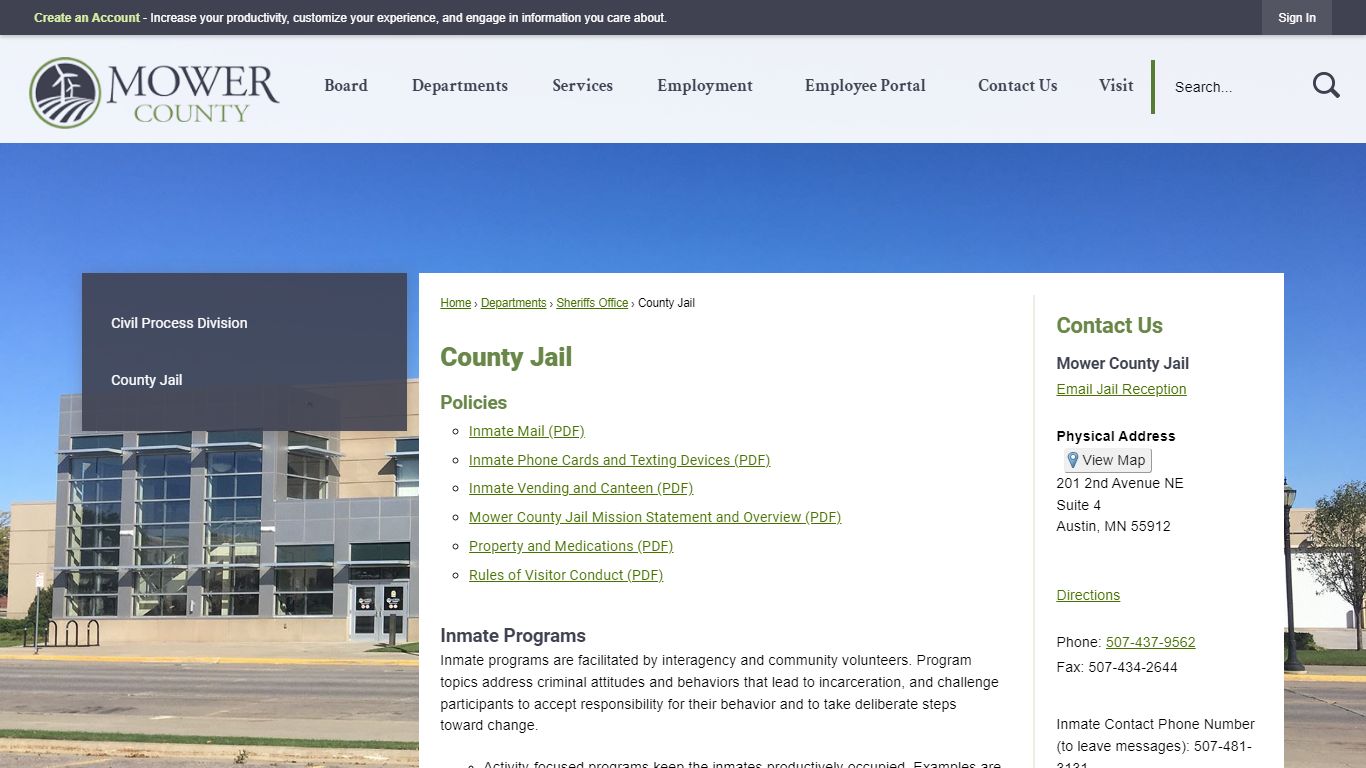 County Jail | Mower County, MN
