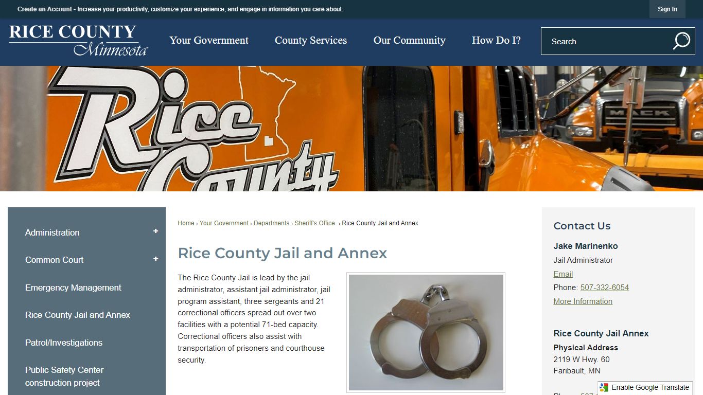 Rice County Jail and Annex | Rice County, MN